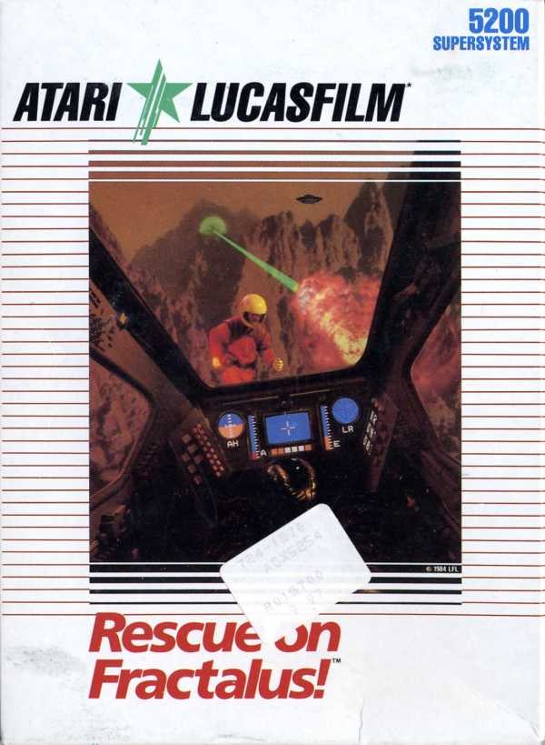Rescue on Fractalus (1984) (Atari-Lucasfilm Games) Box Scan - Front
